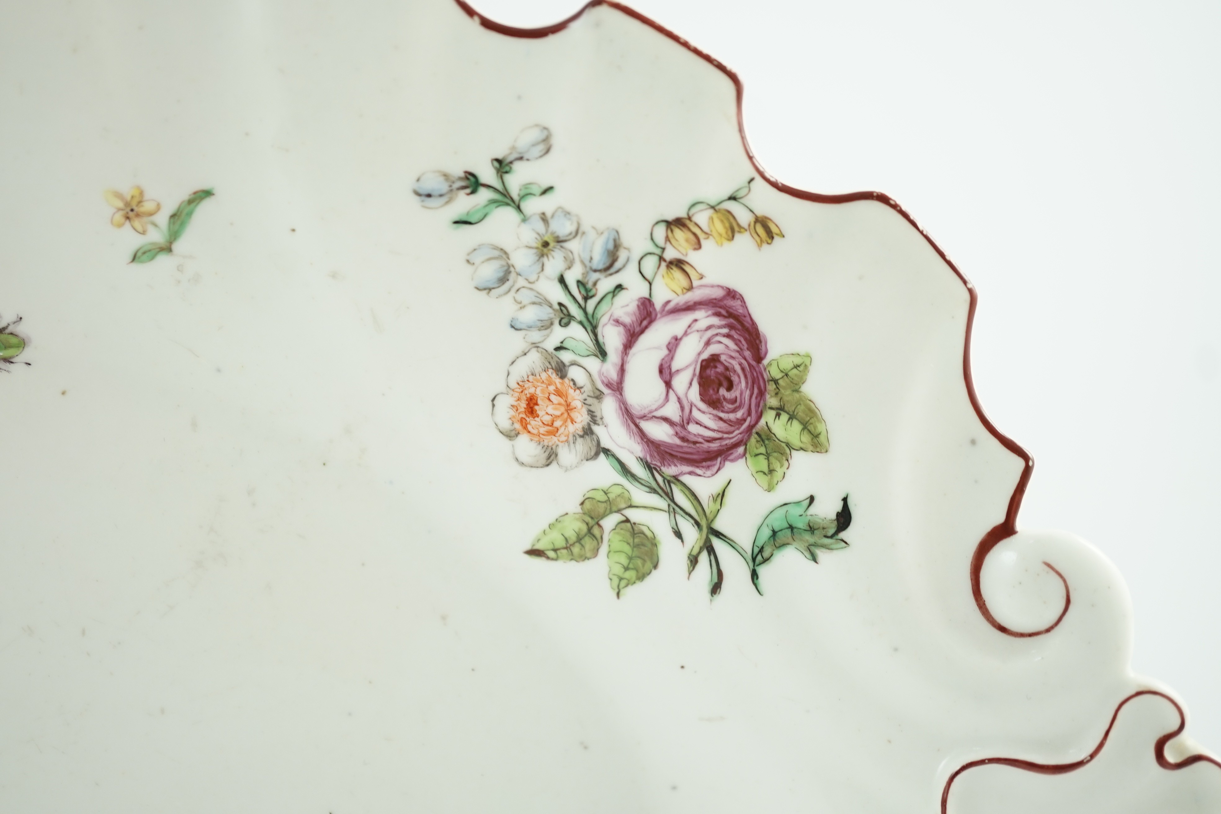 A good Chelsea silver-shape dish, c.1752, 33.4cm across